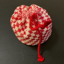 Vintage One of the kind Handmade drawstring Beaded Purse from Japan NEW