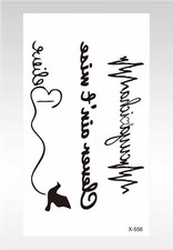 love bird writing words temporary tattoo artificial tattoo stickers