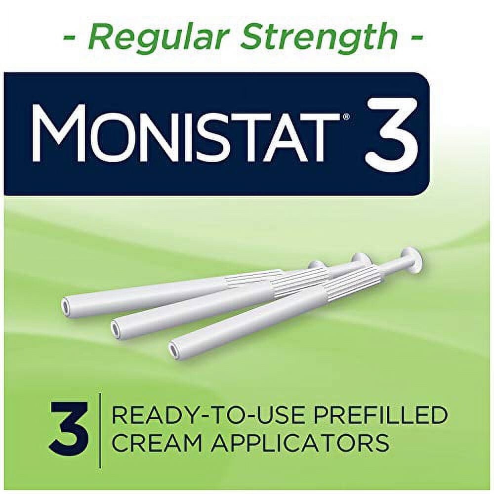 3 X Monistat 3 Day Yeast Infection Pre Filled Cream Applicators