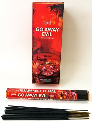 Go Away Evil Incense Sticks by Hem - Pick 20-40-80-100-120-160-200