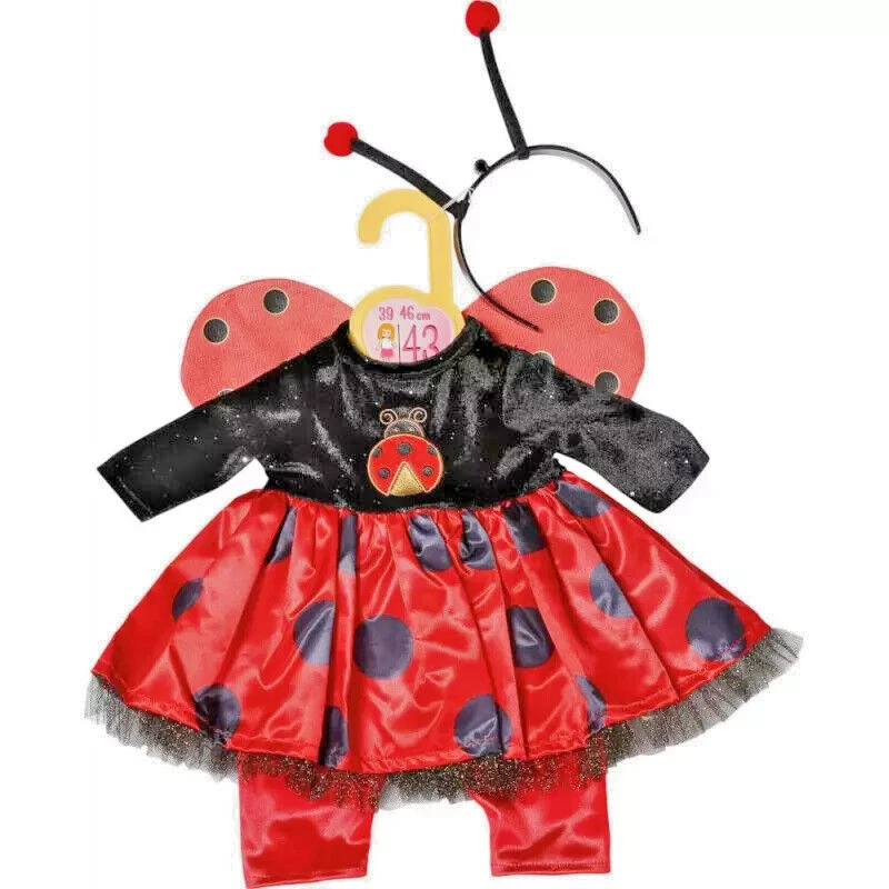 ZAPF CREATION ZAPF 871492 Dolly Moda Kleid, Hose und Mütze Marienkäfer 43 cm / Neu