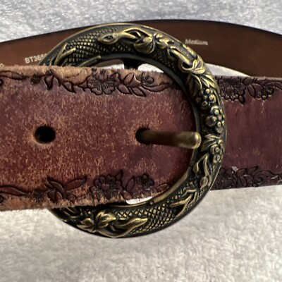 Fossil Genuine Leather Womens Medium Floral Belt Flowers Ivy  display picture 1