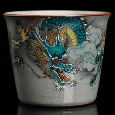 2024 China Dragon Culture Tea Cup QUAN Zhou Dragon Ceramic cup 130ML With Box