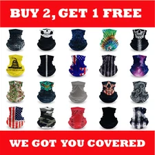 FACE MASK Neck Gaiter Cover Shield Mouth Reusable Bandana Washable Breathable 