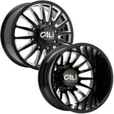 4-new 20 Cali Off-road 9110d Summit Dually Wheels 20x8.25 8x210 Black Milled Ri 4-new 20 Cali Off-road 9110d Summit Dually Wheels 20x8.25 8x210 Black Milled Ri