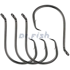 100/200pcs Fishing Octopus Circle Hooks 1/0-10/0 Ultra Sharp Offset Saltwater