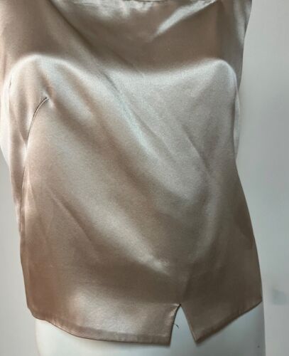 Vintage J Peterman Art Deco 1920s Style Silk Charmeuse Button Back Camisole Sz 4 - Picture 8 of 13