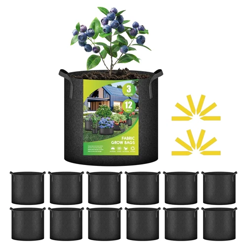 5-24Pack Garden Grow Bag/Rooty Bag Heavy Duty Non-Woven Plant Fabric Pot Contain - Picture 83 of 143