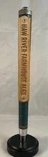 HAW RIVER FARMHOUSE ALE Vintage Unique Wood Spool 12" Beer Tap Handle NC
