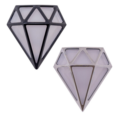 Diamant Bad Wand Leuchte Außen Terrasse Garten LED 12W Metall Lampe IP64