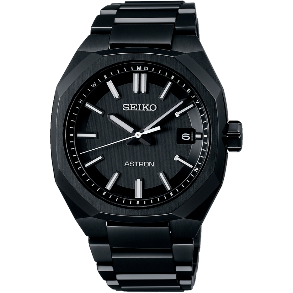Pre-owned Seiko Astron Nexter Sbxy083 Titanium Radio Solar Watch Silver Black Dial 39.6mm
