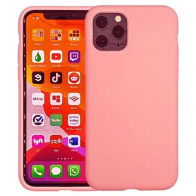 Liquid Silicone Rubber Shockproof Case for iPhone 12 Pro Max 6.7  LIGHT PINK