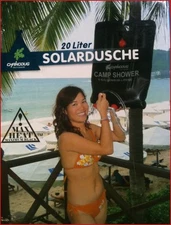 Camping and Survival Solar Shower 5 Gallon + Bright Reliable LED Flash Light