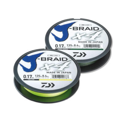Daiwa J-Braid X4 270m Spule Stärke und Farbe zur Auswahl Geflochtene Schnur