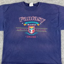 Gear Big Cotton Carnival Cruise Tee Men's XXL Navy Graphic USA Made