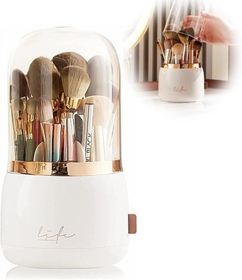 Makeup Brush Holder 360° Drehbar Make up Organizer Pinselhalter Kosmetik mit Dec