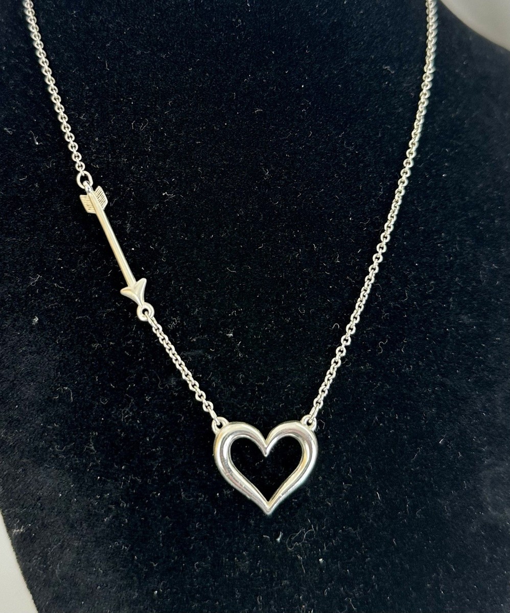 JAMES AVERY Sterling Silver Love Struck Heart Arrow Necklace | eBay