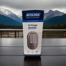 New SCHLAGE ARRIVE Remsen Satin Nickel Electronic Smart Wifi Deadbolt