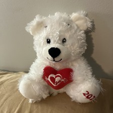 American Greetings Valentine's Day White Teddy Bear Love Heart 2021 7.5"