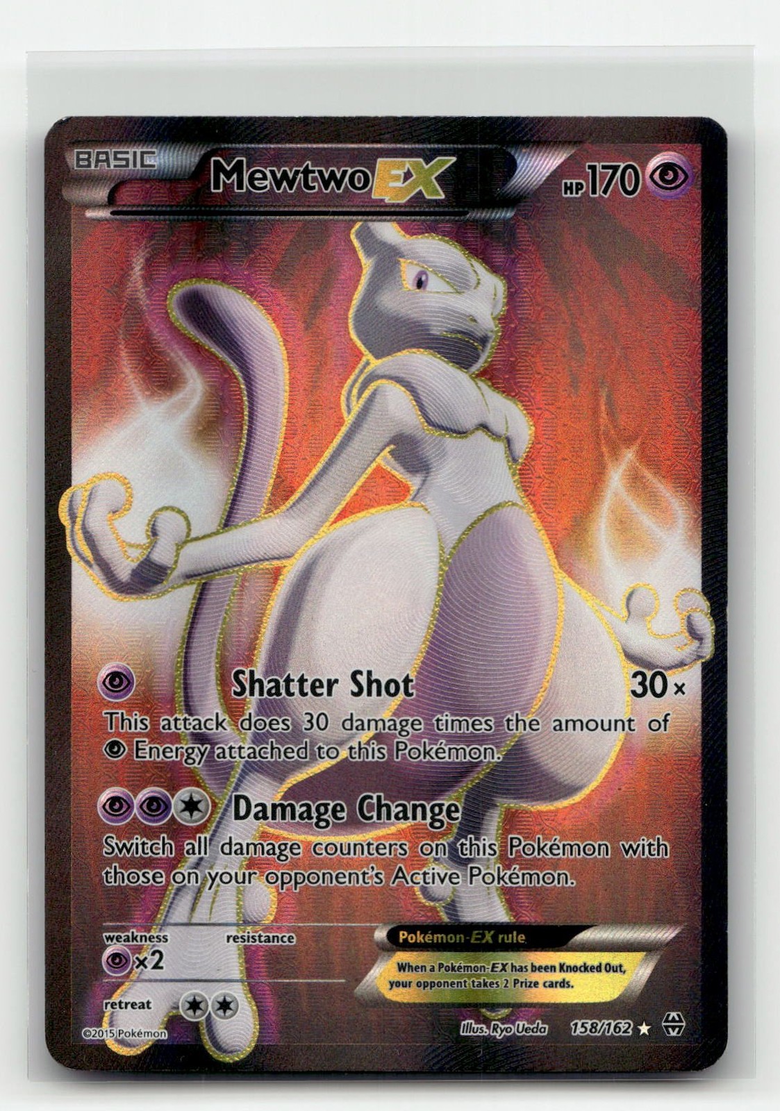 Mewtwo EX (158 Full Art) 158/162 XY - BREAKthrough Holofoil Pokemon
