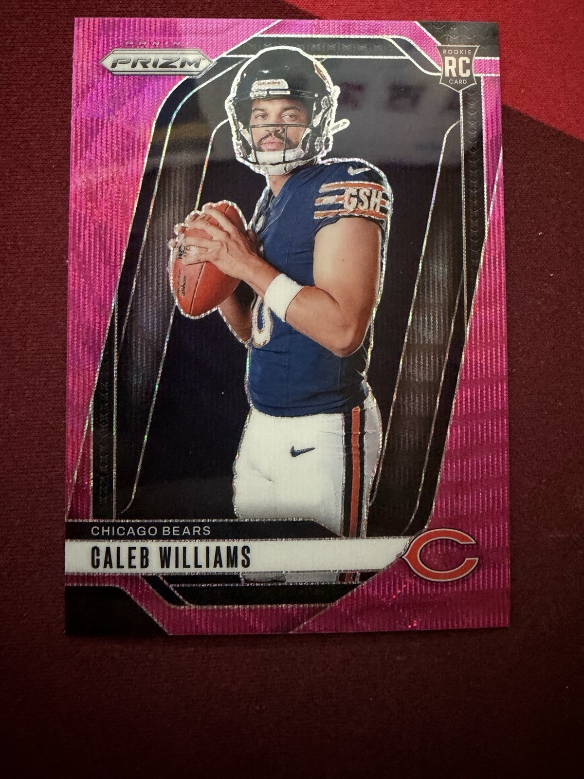 2024 Panini Prizm Caleb Williams Pink Wave Image Variation RC SSP Rookie 