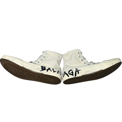 Balenciaga Paris High Top DEMNA white canvs Sneakers Rubber Sole