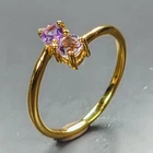 Fine Art ring Natural Amethyst Ring 925 Sterling Silver Size 7 /R470526