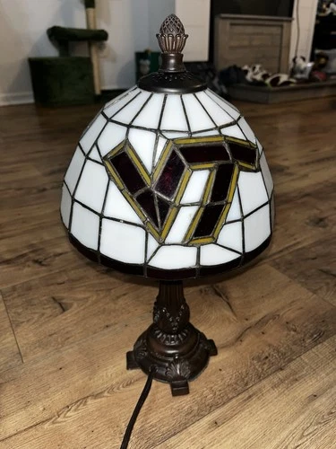 Virginia Tech College Football Vintage Tiffany Style Stained Glass Lamp. 16”