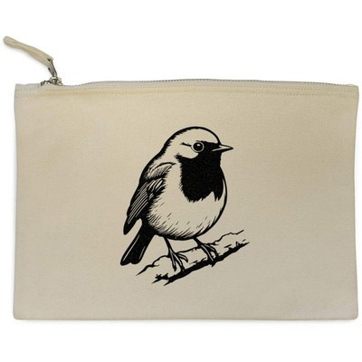 Canvas-Clutch 'Robin Bird on a Snowy Winter Branch' Tasche (CL00048193)