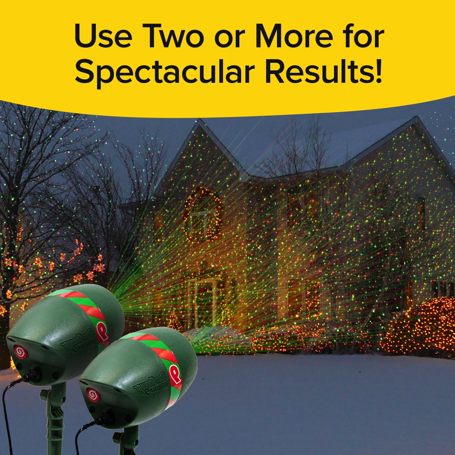 Star Shower Ultra 9 Outdoor Holiday Laser Light Show with Remote,