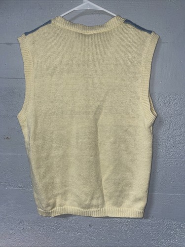 Koret Sweater Vest Floral Embroidered Granny Cottage Core Vintage Medium Yellow - Afbeelding 8 van 11