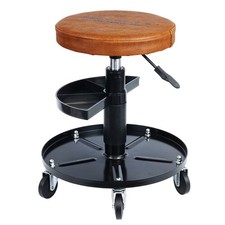 HASKYY Werkstatthocker Werkstattstuhl Arbeits-Hocker-Stuhl-Sitz 43-58cm Braun