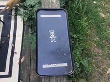 TAPPAN Antique Stove Burner Cover Black/White Enamelware Chef Logo Range Top