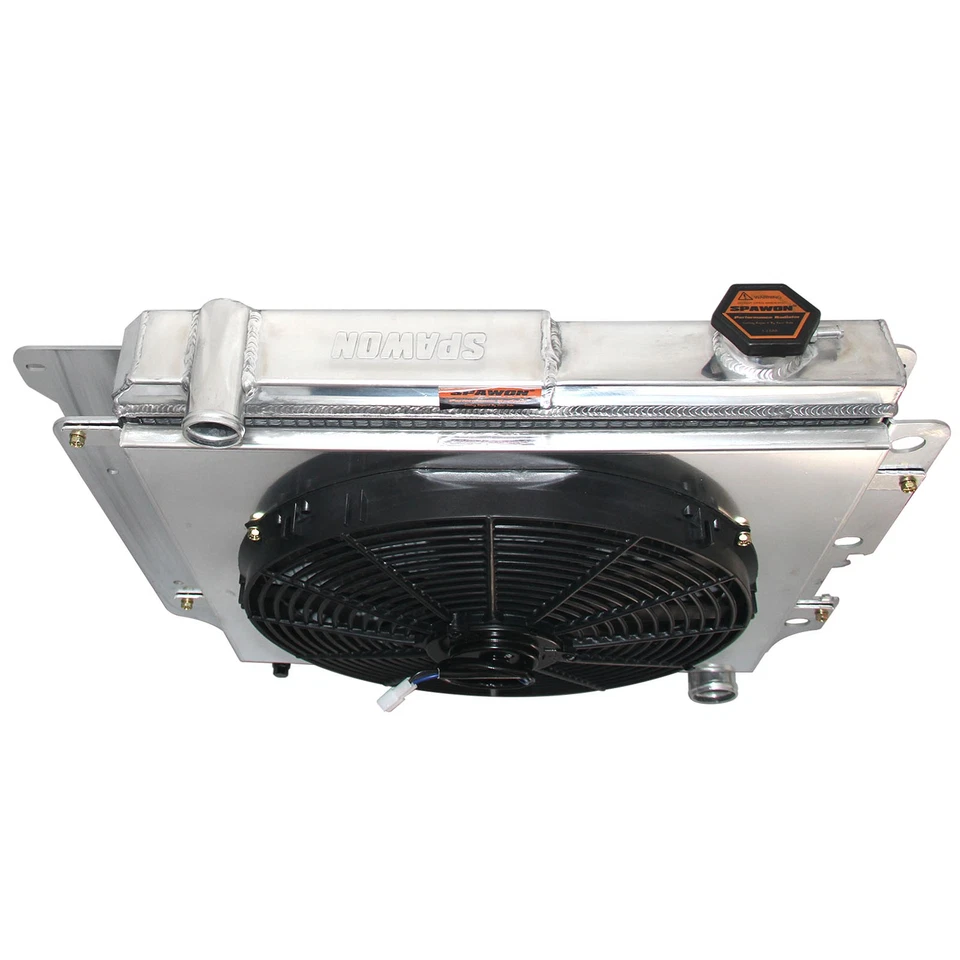 Radiator+Fan Shroud Fit Jeep Wrangler Mopar V8 87-06 Aluminum 3Row AT MT SPAWON - Image 4 of 4