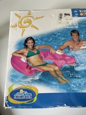 Intex Sit N Float Pool Lounge Chair 60x39 New in Box Blue Inflatable
