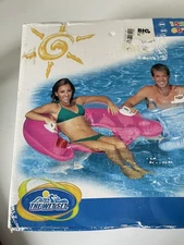 Intex Sit N Float Pool Lounge Chair 60x39 New in Box Blue Inflatable 2008