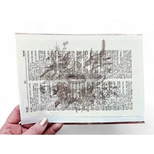 Bird Nest - Upcycled Dictionary Art Print Whimsy Nostalgia Nature Theme OOAK