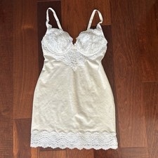 Vintage Victoria  s Secret Gold Label Slip Dress Lace Lingerie Size 36C 90s Y2K