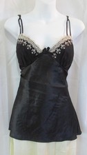 Cinema Etoile Vtg Bra Top Lingerie Black with Embellishments Size L