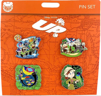 New Booster Disney Pin Set Pack Up Balloon House Carl Ellie Kevin Babies Dug Dog