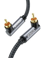 VANAUX Double 90 Degree RCA Cable,Subwoofer Cable Right Angle,Digital 3ft/1m