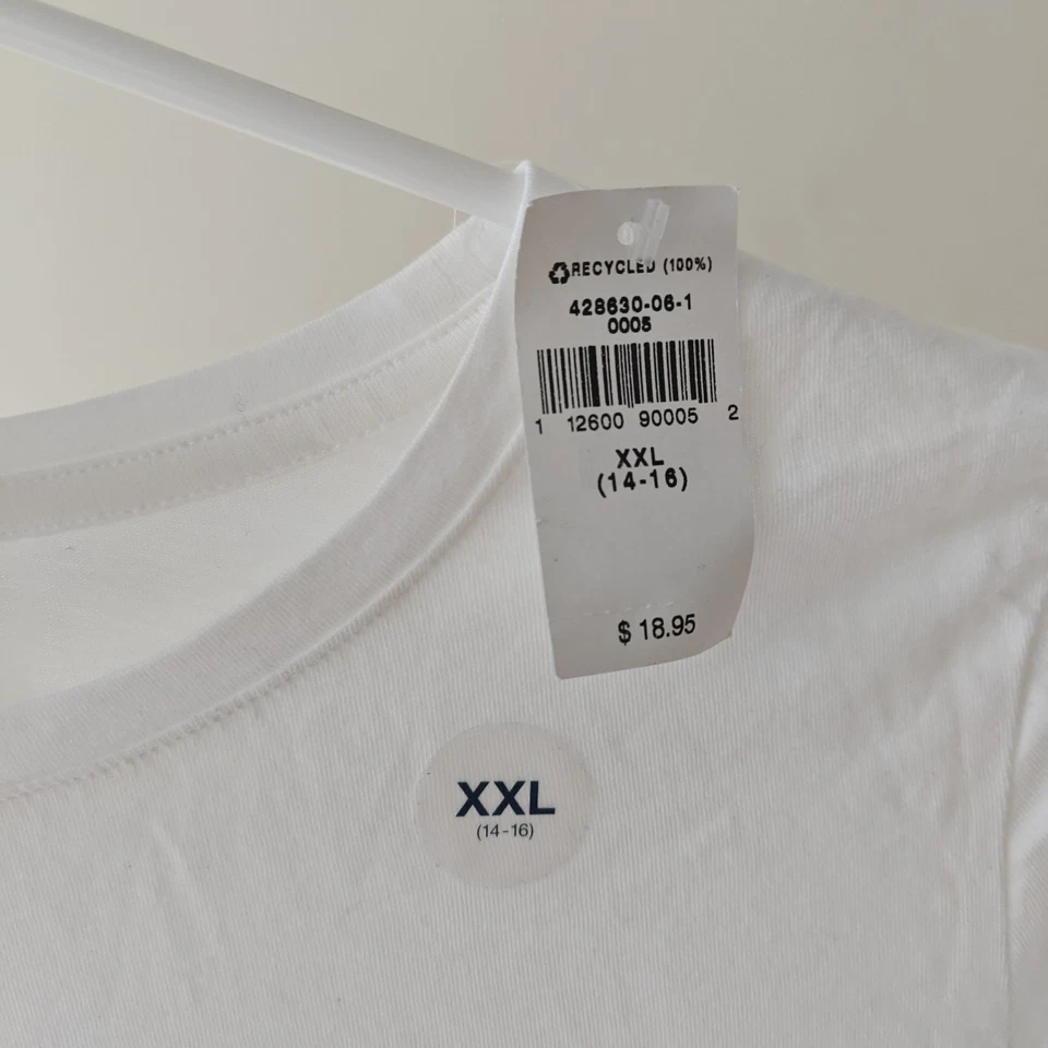 Gap Kids girls XXL 14-16 White Long Sleeve T- Shirt Skates Pink 100% Cotton - Image 4 of 4