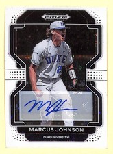 2022 Panini Prizm Draft Picks AUTO Prizms White Donut Circles Marcus Johnson /50