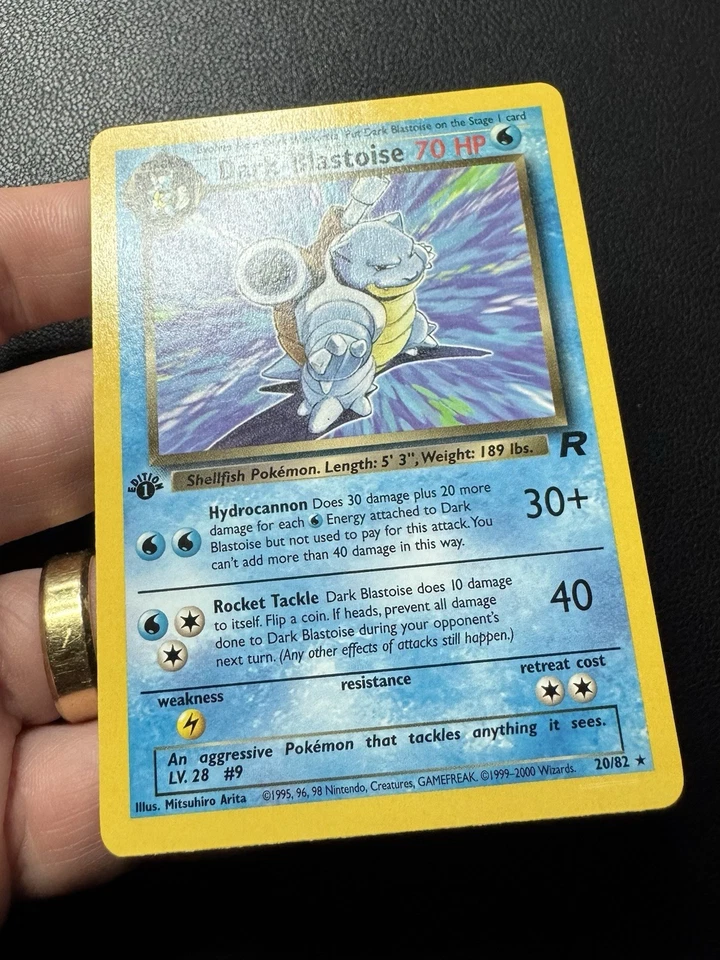 Dark Blastoise 20/82 1st Edition Non 1999-2000 Team Rocket Pokemon Card TCG NM - Image 2 of 4