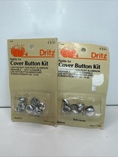 Lot of 2 New Boxes Dritz- Button Kits And 1/2" Cover Button Refill