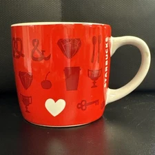 Starbucks Things I Love Red 7.8oz Coffee espresso Mug