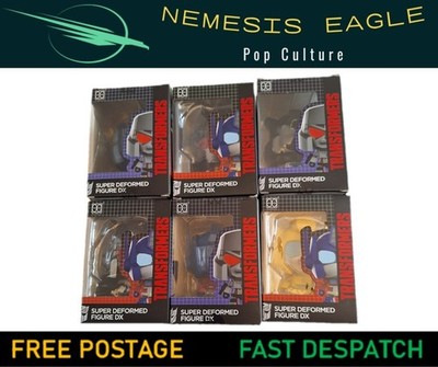TRANSFORMERS SUPER DEFORMIERTE FIGUREN KOMPLETTER SATZ VON SECHS BRANDNEU IN BOX