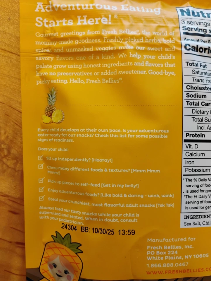 Vientres frescos fruta liofilizada fiesta como una piña 4 quilates Venta sellada por 10/25 Foto 3 de 4