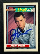 Signed Jason Pruitt Rookie #246 1992 Topps Kansas City Royals Baseball Card MLB. rookie card picture