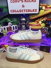 Size 6 Wmns - Adidas VL Court Classic Off White Wonder Blue. New